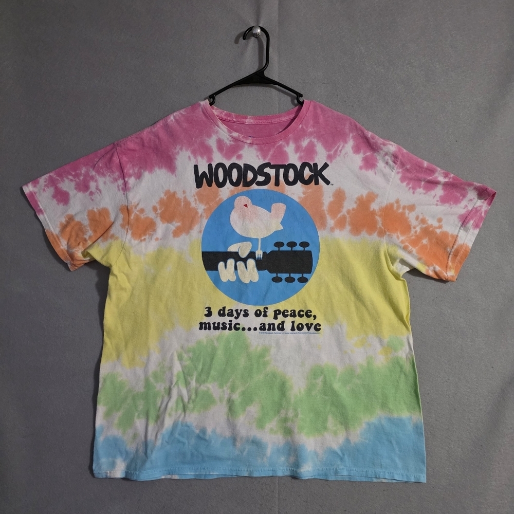 Liquid Blue Mens 3 Days Of Peace Woodstock Tie Dye Shirt Size XXL